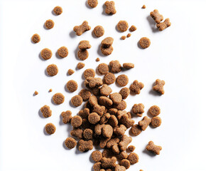 Cat food evenly spread