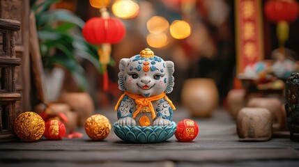 Cute figurine, auspicious, traditional
