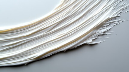 Stack of white paper sheets with curved edges creating dynamic wave pattern against gray background, suitable for business and office concepts.