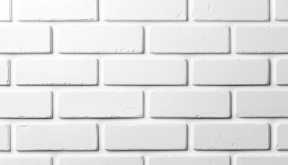 Obraz premium Flat white brick surface with cinematic lighting gradient and wall detail, minimalist wall texture and versatile product staging background