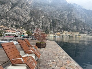 Schöne Limone sul Garda in der Lombardei