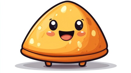 Fototapeta premium Cute, smiling, triangular food