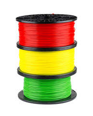 Filament for 3d printer in a stack
