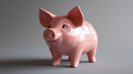 Shattered Piggy Bank on Neutral Canvas: A Symbol of Financial Lessons and Currency Savings