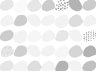 白と黒　卵・ドット柄　モダンアブストラクト　背景透過　背景素材　背景色変更可能