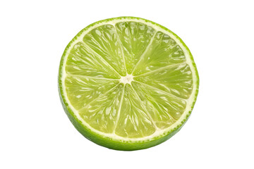 A vibrant closeup photograph of a lime slice showcasing its juicy texture and refreshing green color