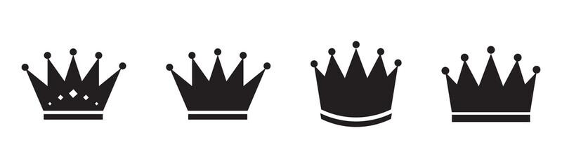 Crown Icon vector isolated on white background. Crown symbol. Crown vector icon