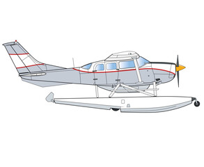 Sechssitziges, einmotoriges Flugzeug