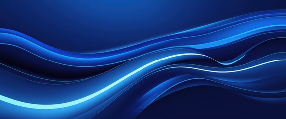 Fototapeta premium serene blue wave close-up on black background illustration