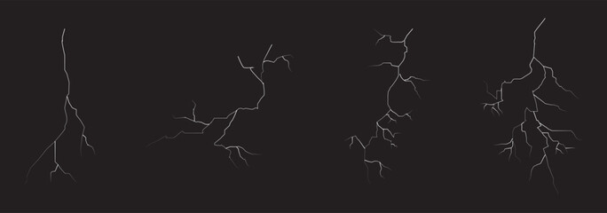 Lightning icon set vector. Electric sign and symbol. Power icon. Energy sign. Lightning power icon.