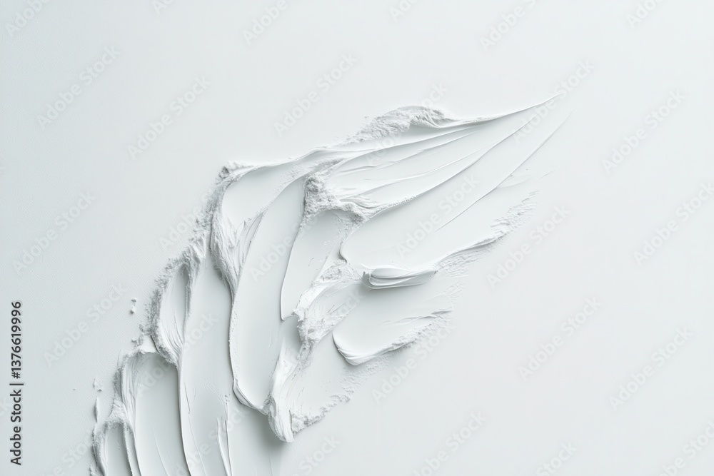 Aufkleber smooth white paint spread across a clean canvas showcasing texture and technique during an art proje
