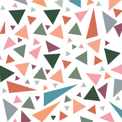  Colorful Abstract Banner,Seamless geometric pattern with simple  geometric shapes, triangle pattern on white background