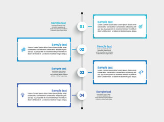Business vector infographic template with 4 options or steps. Can be used for workflow layout, diagram, annual report, web design