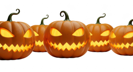 Illuminated jack o lanterns display 