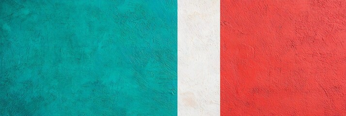 Fototapeta premium Cinco de Mayo, Textured Wall Background Teal Red White Stripes Abstract Design Modern Art Paint Texture
