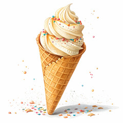 Ice cream Watercolor Vector