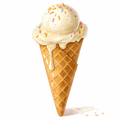 Ice cream Watercolor Vector