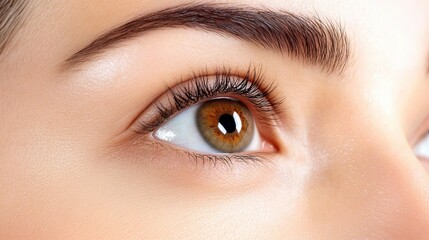 Obraz premium Close-up eye photography indoor studio portrait natural light detail focus