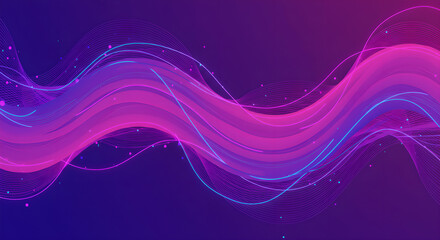 Fototapeta premium Abstract purple wavy lines background for backdrop, presentation, wallpaper or banner. Modern futuristic technology and futuristic network pattern for digital theme.