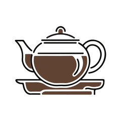 Teapot icon vector illustration artwork.