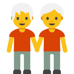 Two Older People Holding Hands
