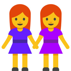 Two Girls Holding Hands
