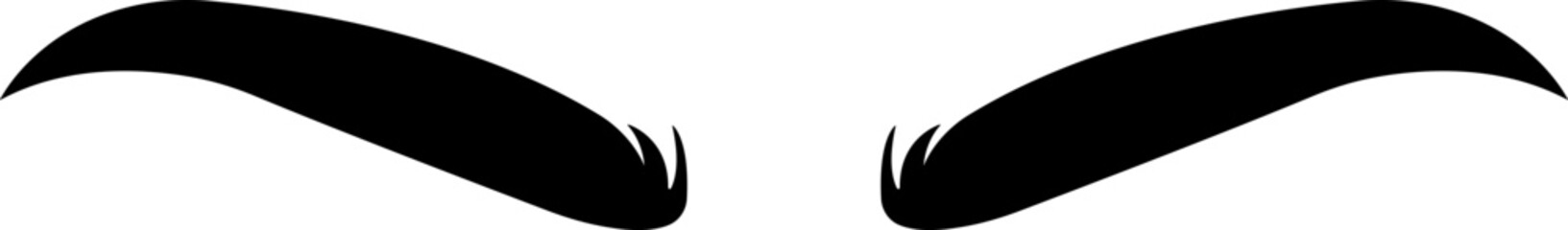 Eyebrows shaping icons in flat. black eyebrow linear isolated on transparent background