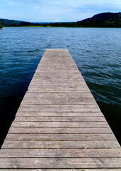 Obraz premium wooden pier on the lake