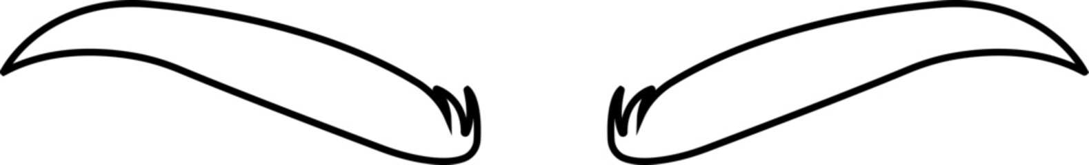 Eyebrows shaping icons in line. black eyebrow linear isolated on transparent background