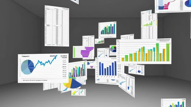 Spreadsheet Interface with Chart Fragments Floating