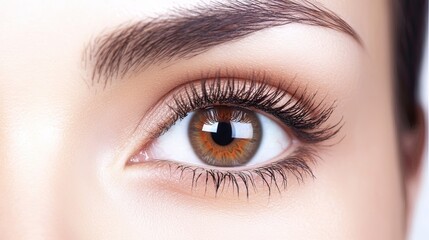Naklejka premium Captivating eye close-up studio setting portrait photography detailed focus beauty concept