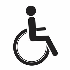 disabled person sign vector