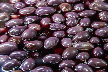 Pickled black olives