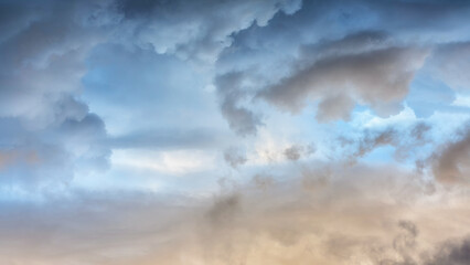 Beautiful abstract background of soft, thunderclouds