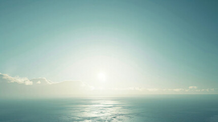 Obraz premium blue sea and white clouds. copy space, abstract photo