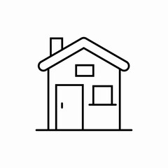 Home entrance icon vector sign