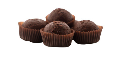 Delicious Chocolate Truffles in Paper Cups