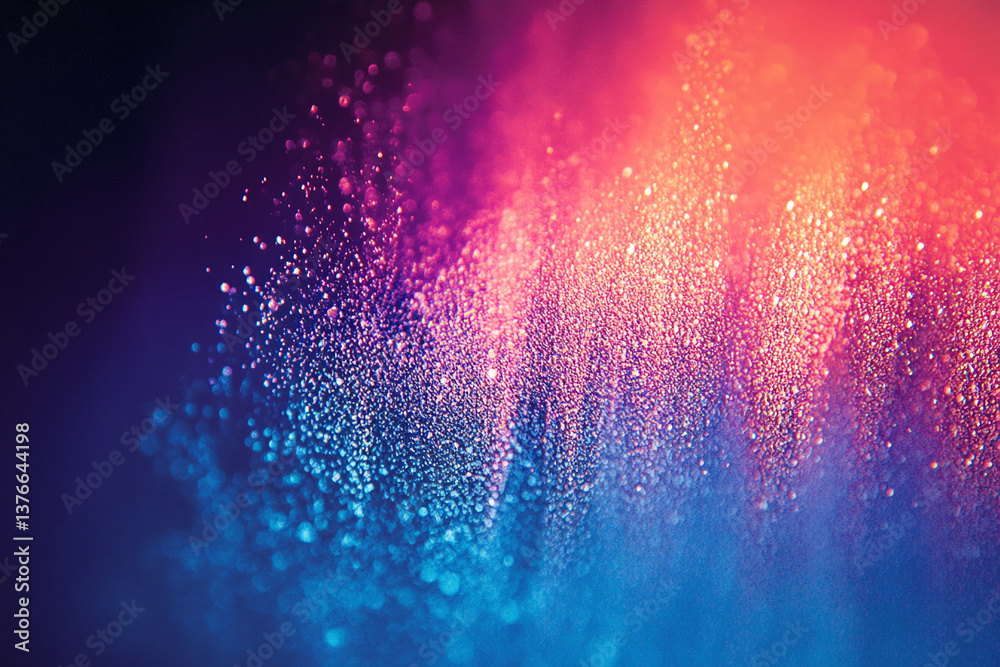 Aufkleber abstract image of blue and pink glitter, creating a vibrant and sparkling texture, showcasing a fest