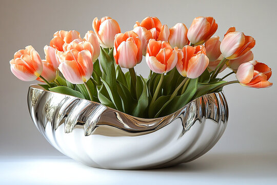 tulips in vase