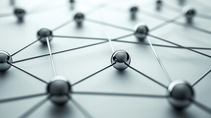 Business and digital technologies. Data flow in a secure system. Analytics and strategy of innovative development. 3D illustration of network structures, guides and nodes of information accumulation