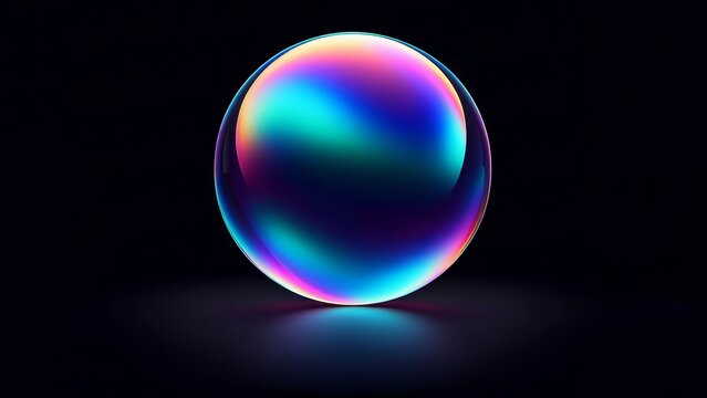 ilustraci&oacute;n de esfera aislada de neon