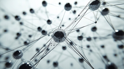 Artificial intelligence and computer mind. High technologies, network database. Realistic 3D illustration