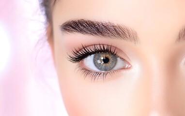 Obraz premium Woman's Eye Lash Extension