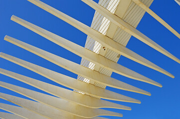 Public art on the Palm Promenade in Malaga, Spain