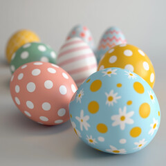 some special painted easter eggs for celebration and decoration. ready to hide the eggs outside 