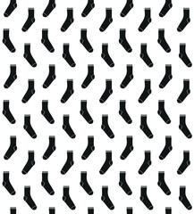 Vector seamless pattern of hand drawn sketch doodle sock isolated on white background
