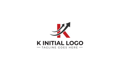 K Marketing Logo | Initial letter Logo with marketing icon concept also 
