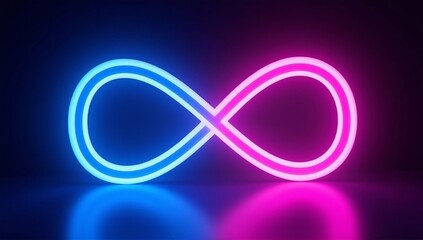 Fototapeta premium Neon infinity symbol