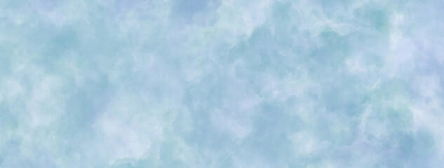 Obraz premium Abstract art background light blue colors. Watercolor painting on canvas with sky gradient.