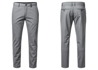 Stylish gray pants mockup showcasing modern design perfect for casual or formal wear. Ideal for fashion presentations and online stores